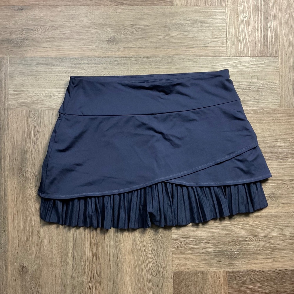 Lucky in Love Core All Ball Pleated Tennis Golf Skort Skirt Womens XL Navy Blue